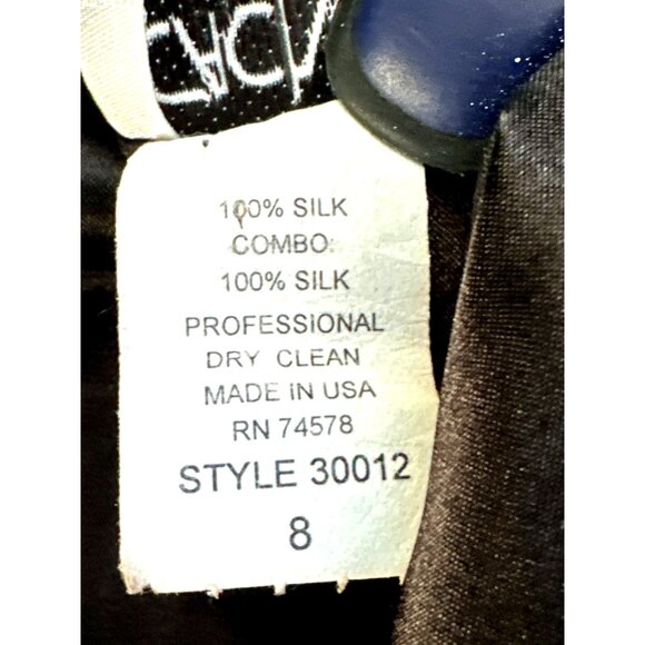 Cache Size Medium Green Jungle Print Silk Halter Dress Tropical Chic Resort Core - Picture 10 of 15